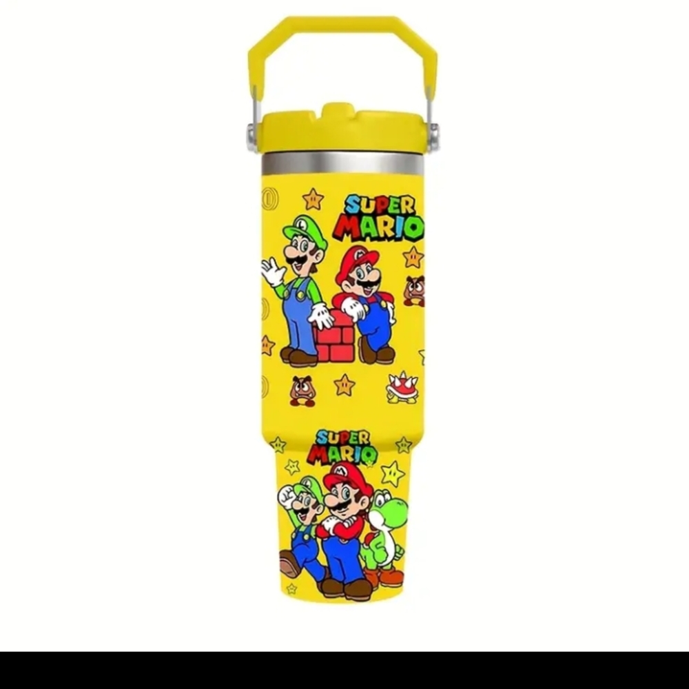 Super Mario Yellow Travel Mug - Picture 1 of 5